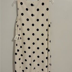 NWT Anne Klein Polka Dot Sleeveless Sheath Dress